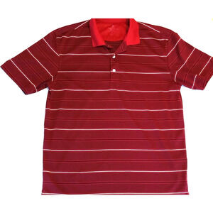 Palm Beach Golf Shirt Men's Large Performance Red Short Sleeve Golfing Golf Polo